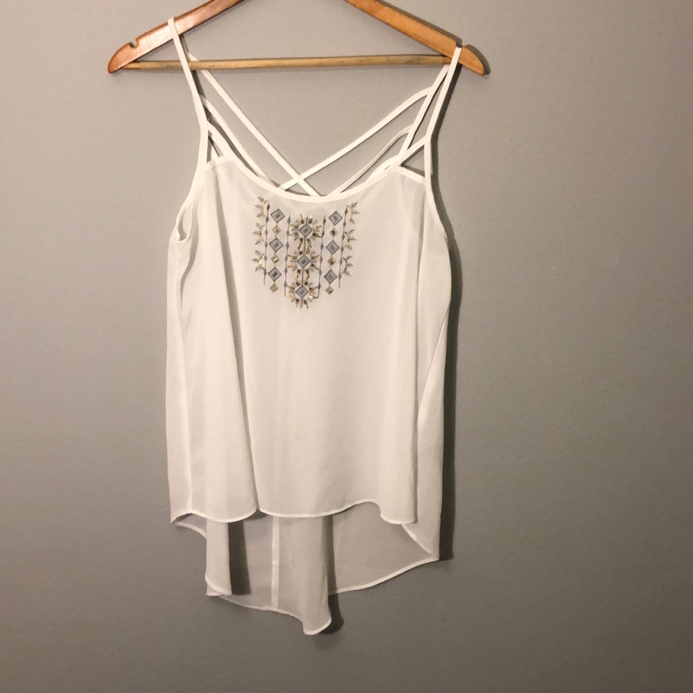 Sheer white top